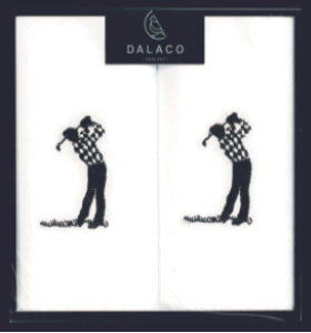 Golfer embroidered handkerchiefs
